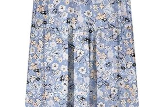 Summer Dresses for Women Fashion Floral Print Boho Sundresses with Pockets Short Sleeve Vacation Hawaii Dresses