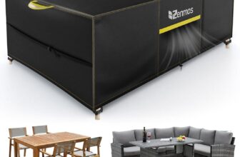 Zenmos Garden Furniture Covers Outdoor Waterproof with Air Vent, 180*120*74cm
