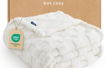 Bedsure Fleece Checkered Blanket for Bed Fluffy Soft Cosy Blankets for Sofa