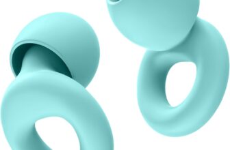 60% HOYIO Ear Plugs for Noise Reduction–Super Soft, Reusable Hearing Protection in Flexible Silicone for Sleep, Noise Sensitivity & Flights-8 Ear Tips in XS/S/M/L–27dB Noise Cancelling–Light Blue