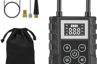 50% OFF Tyre Inflator Air Compressor,150PSI Portable Air Compressor with 6000 mAh Battery Rechargeable,Car Tyre Inflator with Digital LED Display and LED Lighting,4 Modes,Ideal for Car,Bike,Motorbike,Ball