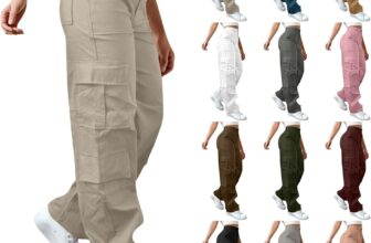 Cargo Trousers for Women UK Elasticated High Waist Sweatpants