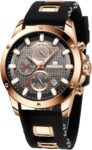 60% OFF MEGALITH Mens Watches Chronograph Waterproof Watches for Men Analogue Designer Wrist Watches Quartz Luminous Date Rubber Gents Watches