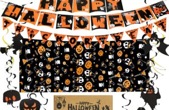50% OFF 15pcs Superior Reusable Halloween Decorations Halloween Decor Indoor Trick or Treat Banner Garland Hanging Decorations with Gift Box