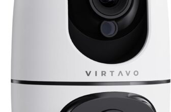 50% OFF virtavo Indoor Security Camera, 1080P Dual-Lens & Screen,