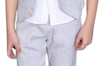 71% OFF LOLANTA 4PCS Page Boy Suits Wedding, Kids Summer Short Suit Set, Ceremony Christening Partywear, Waistcoat Shorts Shirt with Bowtie for 2-12 Years