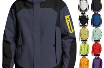 Mens Waterproof Jackets Full Zip Raincoat with Hood