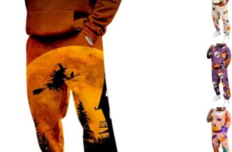 Mens Tracksuit Halloween Printed Hoodie Jumper Casual Fit Long Sleeve Pullover Tracksuit Set Hoody Sweatshirt And Joggers With Elasticated Cuffs & Kangaroo Pocket Festivals Parties