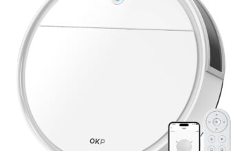 50% OFF OKP K5 Pro Robot Vacuum Cleaner, 5000Pa Robotic Suction