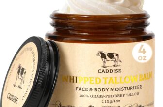 65% OFF! Beef Tallow for Skincare – All Natural, 4 Oz, Non-greasy, deeply nourishing for all skin types, perfect for face, hands, and full body care