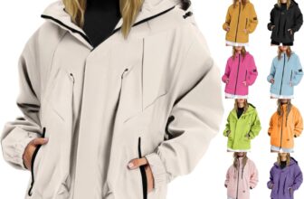 Waterproof Jacket for Women Full Zip Raincoat Jackets Windbreaker with Hood