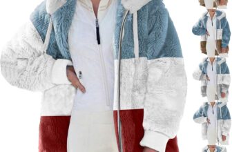 50% OFF Womens Fleece Coat Full Zipper Hoodie Coats Winter Warm Soft Teddy Hooded Fluffy Jacket Overcoat Cardigan With Pockets