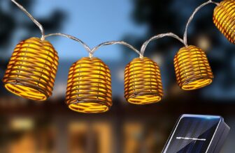 50% OFF Gresonic Rattan Solar Lantern, 30LED 4.5m
