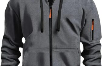 50% OFF Product name : YBEBEWE Hoodies for Men UK Full Zipper Adjustable Hooded Sweatshirts with Arm Pocket Long Sleeves Kangaroo Pockets Ribbed Cuff Cardigans Casual Autumn Winter Warm Tops for Walking Sport Workwear