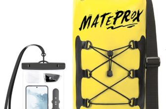 50% OFF MATEPROX Waterproof Dry Bag 5L/10L/20L Floating Roll Top Beach Dry Sack Waterproof Boat Dry Bags for Kayaking Hiking Rafting and Camping with Waterproof Phone Pouch-20L Yellow