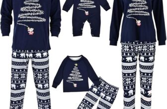 Family Christmas Pyjamas Set Fashion Mens Womens Printed Xmas
