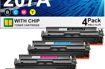 50% OFF HALLOLUX 207A Toner with Chip Compatible with HP 207A 207X for Color Laserjet Pro MFP M283fdw M283fdn M282nw for Color Laserjet Pro M255dw M255nw W2210A W2211A (Black Cyan Magenta Yellow, 4 Pack)