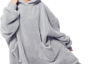 45% OFF Bedsure Wearable Blanket Hoodie Women – Fluffy Fleece Hoodie Blanket for Adults Men