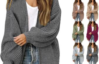 Womens Knitted Cardigans Lightweight Long Knit Sweaters Elegant Aran Cable Knit Open Front Jumper Top Fashion Fall Jumpers Grandad Cardigan Leisure Long Sleeve Sweater Plain Autumn Tunic Blouses