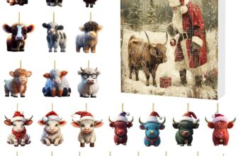 Christmas Advent Calendar 2025 – Highland Cow Santa Design
