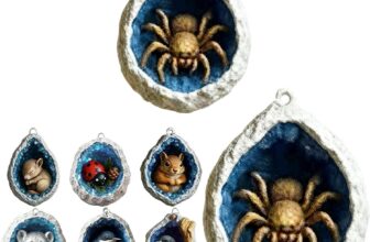 Geode Animal Christmas Ornaments, 2026 Crystal Animal Decorations, 2D Acrylic Xmas Tree Ornaments, Creative Wildlife Pendant Decoration, for Car Mirror, Home, Christmas Tree Decor (A)