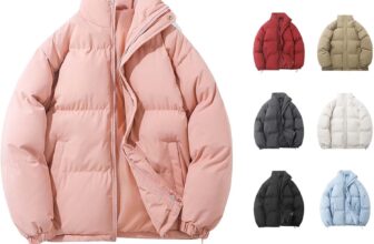 50% OFF Quilted Jacket For Women Uk Puffer Down Winter Coat Cotton-Padded Jacket Womens Coats Hoodie Top Plain Short Coat Parka Coats Lightweight Waterproof Jackets Warm Outerwear With Pockets