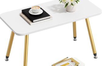 YITAHOME Folding Coffee Table, 80 x 40 x 45 cm, Portable Coffee Tables, No Installation Required, Side Table for Living Room, Bedroom, Office, Living