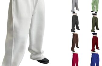 50% OFF Baggy Joggers for Men Uncuffed Wide Leg Oversized Jogging Bottoms Loose Fit