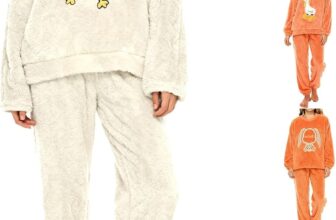 leece Pyjamas Set Women Winter Warm Pjs Set Nightwear Long Sleeve Pajamas Tops And Pants Two Piece Lounge Sets For Women