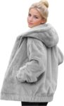 Fleece Jacket Women Full Zip Up Fuzzy
