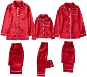 Matching Family Christmas Pyjamas Silk Satin 2025 Christmas Pajamas Set