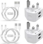 63% OFF iPhone Charger [Apple MFi Certified] 2Pack