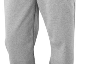 Fleece Baggy Joggers for Men Uncuffed Straight Leg Oversized Jogging Bottoms Loose Fit