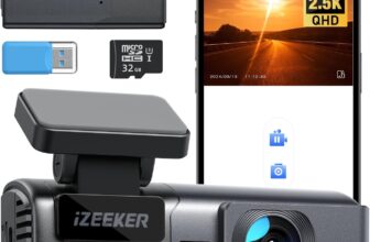 2.5K WiFi Dashcam with FREE 32GB Card, Voice Prompt