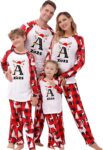 50% OFF Christmas Pyjamas,Winter Christmas Matching Family Pyjamas Letter Print dad mom Kids Baby Long Sleeve Tops Long Pants Comfortable Sleepwear Xmas Women Men Couple pjs,