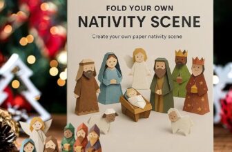 Christmas DIY Paper Craft Nativity Scene Kit
