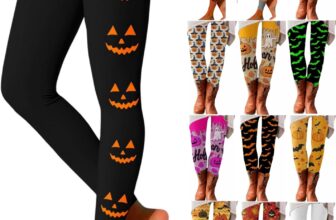 Women Halloween Leggings Pumpkin Ghost Print Yoga Pants