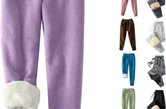 50% OFF Solid Thick Fleece Lined Joggers Womens Thermal Trousers Sale