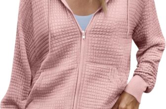 Womens Fleece Jacket Waffle Knit