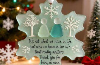 Snowflake-Shaped Sea Glass Friendship Decor
