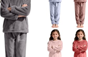 Kids Boys Girls Fleece Pajamas Set 