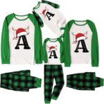 Family Christmas Pyjamas Set 2025 A-Z Letter Alphabet Matching Xmas