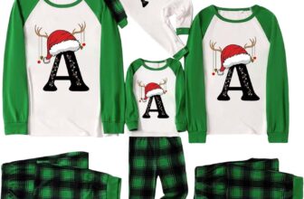 Family Christmas Pyjamas Set 2025 A-Z Letter Alphabet Matching Xmas