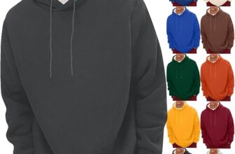 Fleece Lined Hoodie Men, Drawstring Sweatshirts With Hood Fluff Lining Cotton Sportswear Winter Warm Hoodies Solid Color Fluffy Outerwears Plus Velvet Thickened Casual Pullover