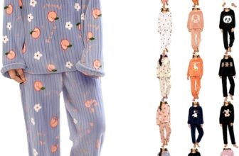 Womens Fleece Pyjamas Sets Long Sleeve Winter Warm Pjs Fluffy Soft Fuzzy Fleece Pajamas Ladies Cozy Loungewear Set Cute Floral Printed Two Piece Pjs sets Cosy Sleepwear Plush Top And Bottom Nightwear