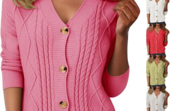 Ladies Jumpers Cardigans for Women UK Casual V Neck Sweaters Spring Autumn Winter Long Sleeve Knitted Jumpers