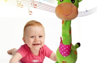 Dancing Giraffe Toy 12.2in Plush Stuffed Animal, Singing & Talking Interactive Giraffe