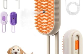 4 in 1 Cat Steam Brush for Shedding – 2025 Upgraded Self Cleaning for Cats and Dogs