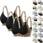 1&3PCS Sports Bra for Women Sleeping Wireless Soft Touch Bras
