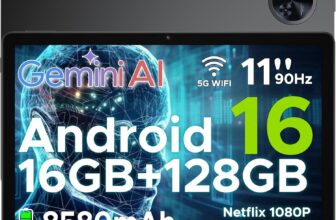 44% OFF DOOGEE Newest Android 16 Tablets, U11 11 Inch Tablet with Gemini AI, 16GB+128GB/2TB, 8580mAh, Unisoc T7200, 5G WiFi Android Tablets